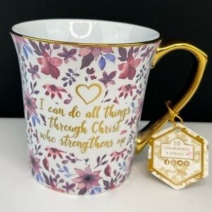 Strawberry Street - 3/$48 - ‘I can do all things’ ceramic mug. NWT Firm!
